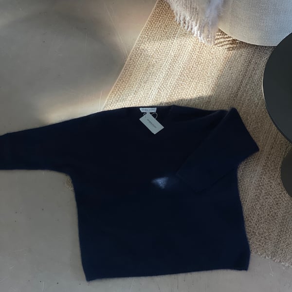 Sweater V-neck navy Estheme 