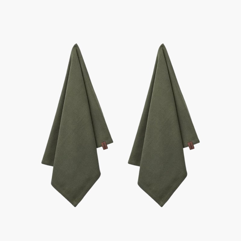 Organic Tea Towel 2-pack evergreen Humdakin 