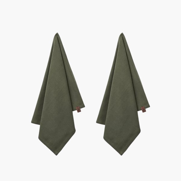 Organic Tea Towel 2-pack evergreen Humdakin 