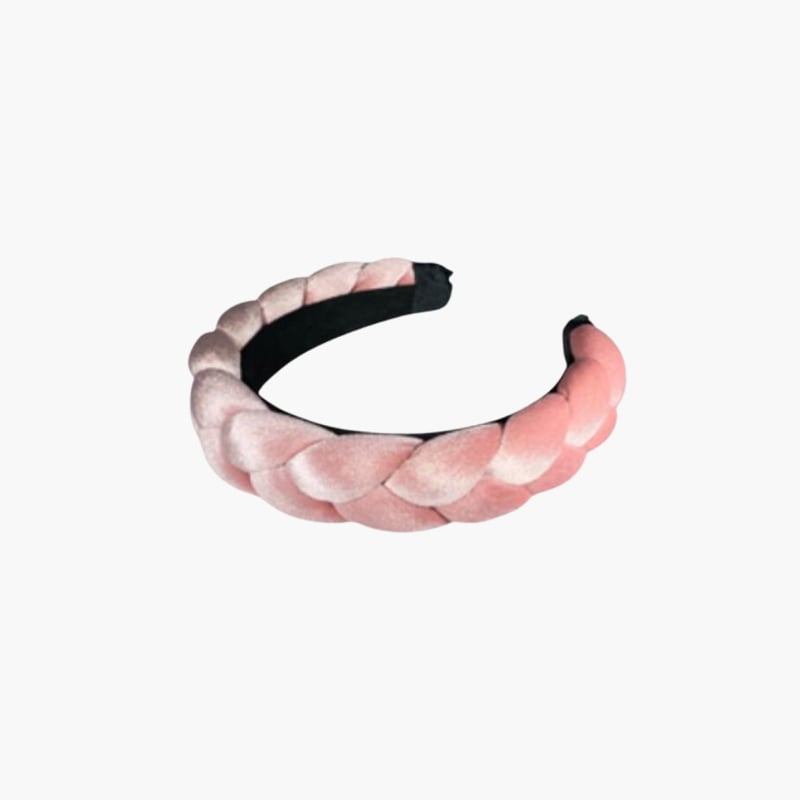 Belle Braided Headband pearl blush 