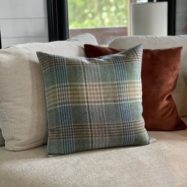 Mulberry Braemar teal Cushion Cover 50x50