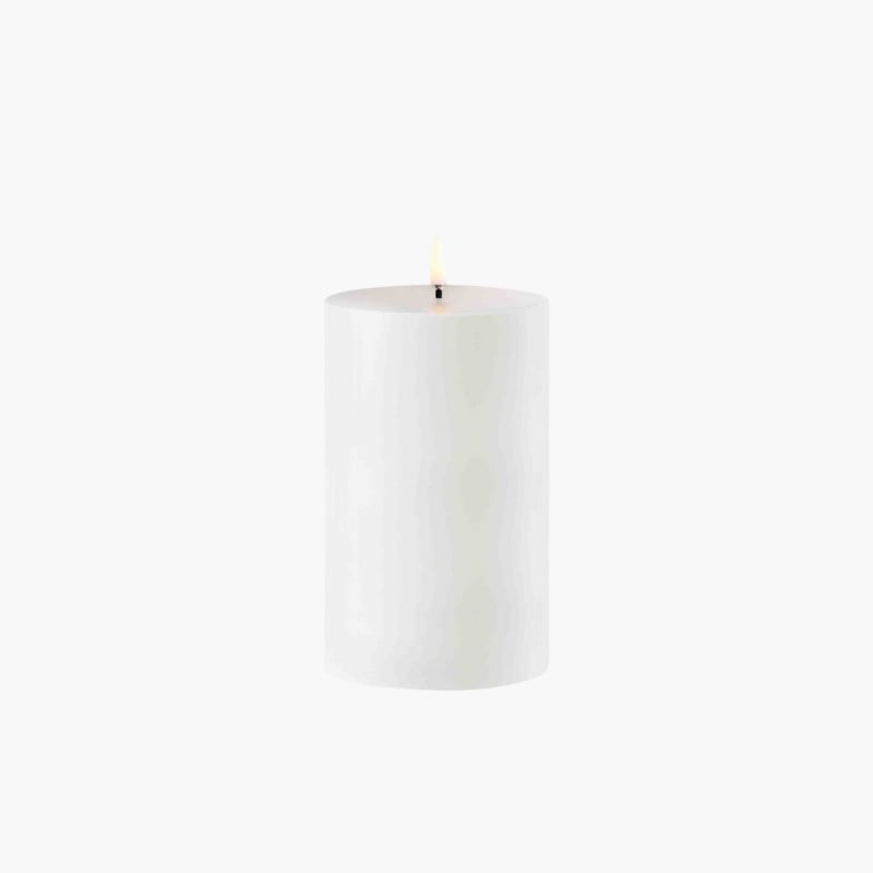 Outdoor LED Pillar Candle white 8,4x15 Uyuni 