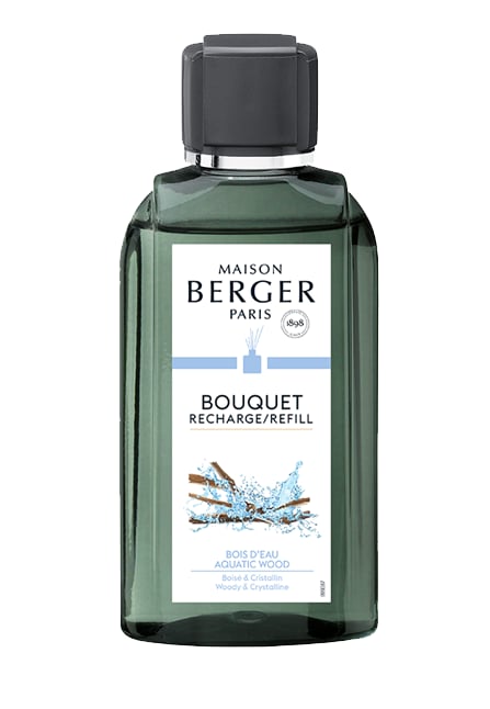 Aquatic Wood 200 ml täyttöpullo huonetuoksuun Maison Berger