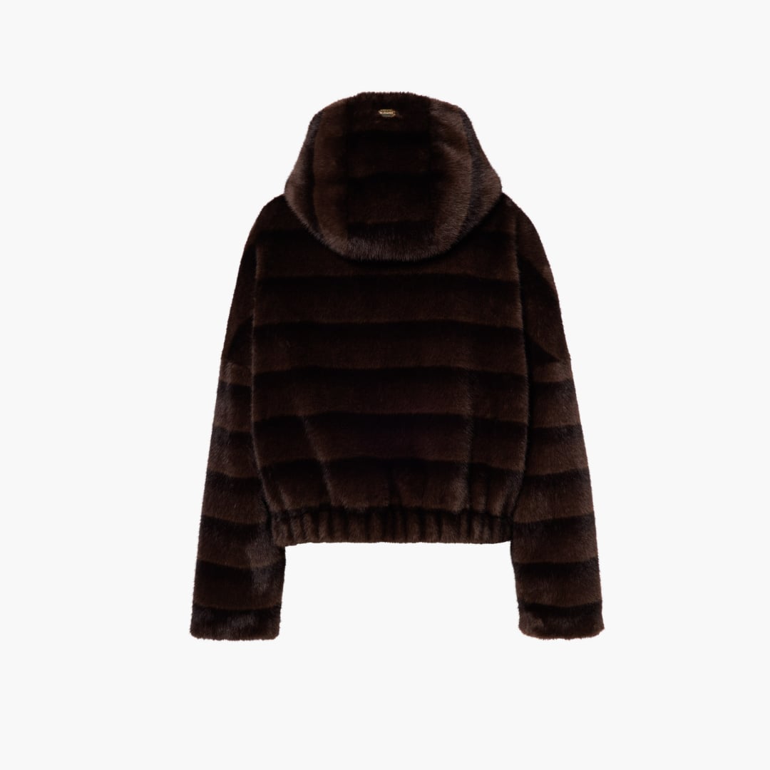 Dita Jacket tekoturkistakki dark chocolate Beaumont  — kuva 2