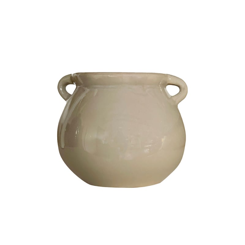 Ceramic Flower Pot taupe 