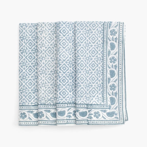 Simmi dusty blue-lautasliinat, 4 kpl 50x50cm, Chamois