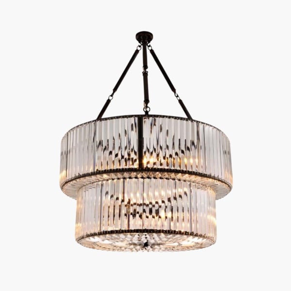 Chandelier Infinity Double gunmetal Eichholtz