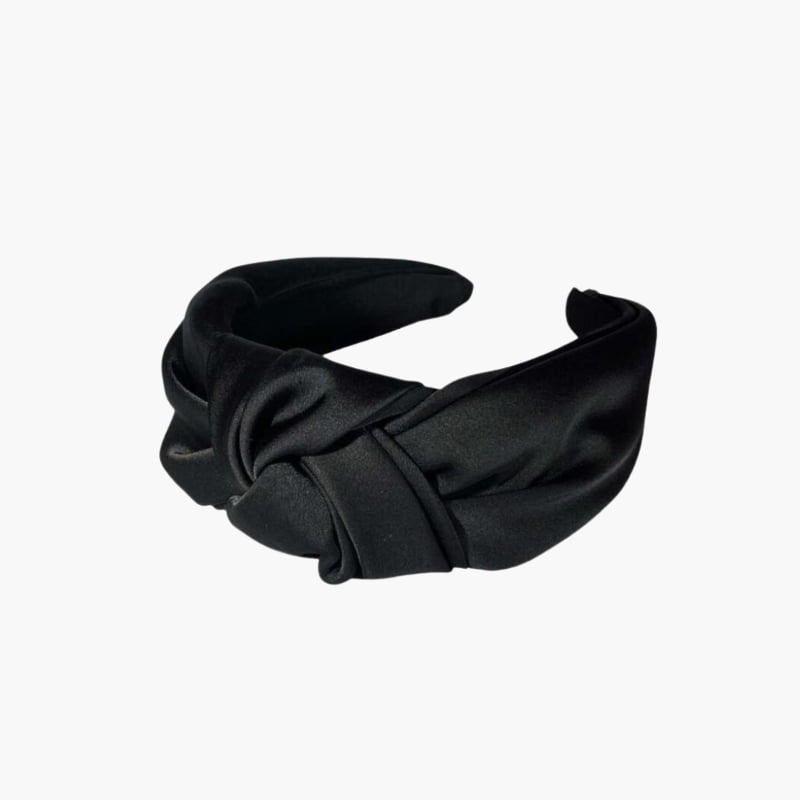 Satin Knot Headband caviar black 