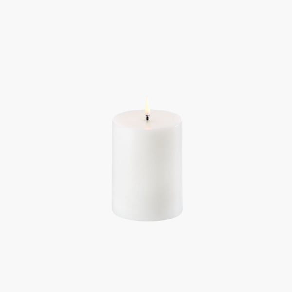 LED Pillar Candle nordic white 7,8x10 Uyuni 