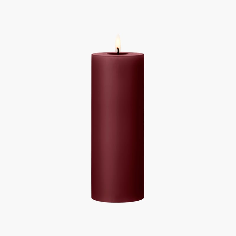LED Pillar Candle 7,5x20 deep wine Ester & Erik 