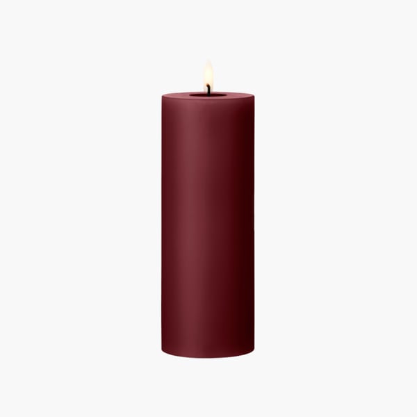 LED Pillar Candle 7,5x20 deep wine Ester & Erik 
