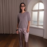 Short Sleeve Cashmere Sweater nougat Original Story  — kuva 2