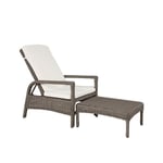 Tampa Sunchair grey Incl. Cushion Artwood  — kuva 1