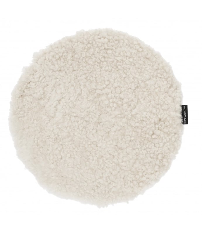 Curly Chair Cover round white Skinnwille