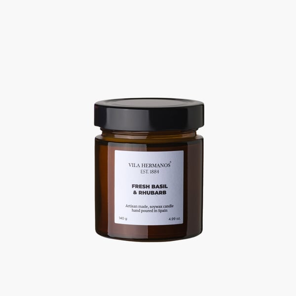 Fresh Basil & Rhubarb Candle 150 g Vila Hermanos 