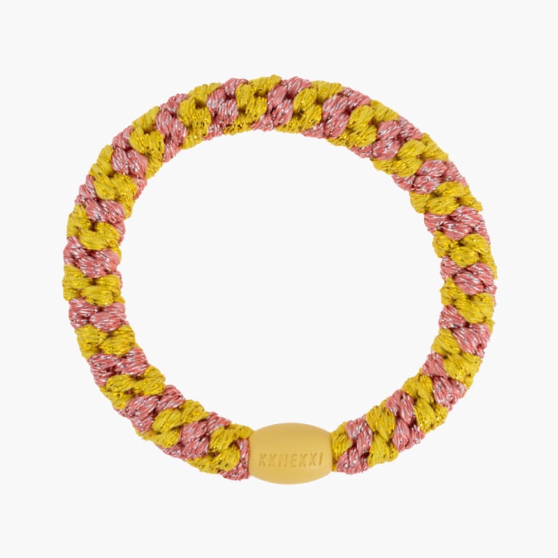 Kknekki coral glitter stripe hiuslenkki