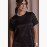 Short Sleeved Satin Shirt black Original Story  — kuva 2