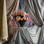 Simmi -pöytäliina 170x270cm True Blue, Chamois — kuva 2