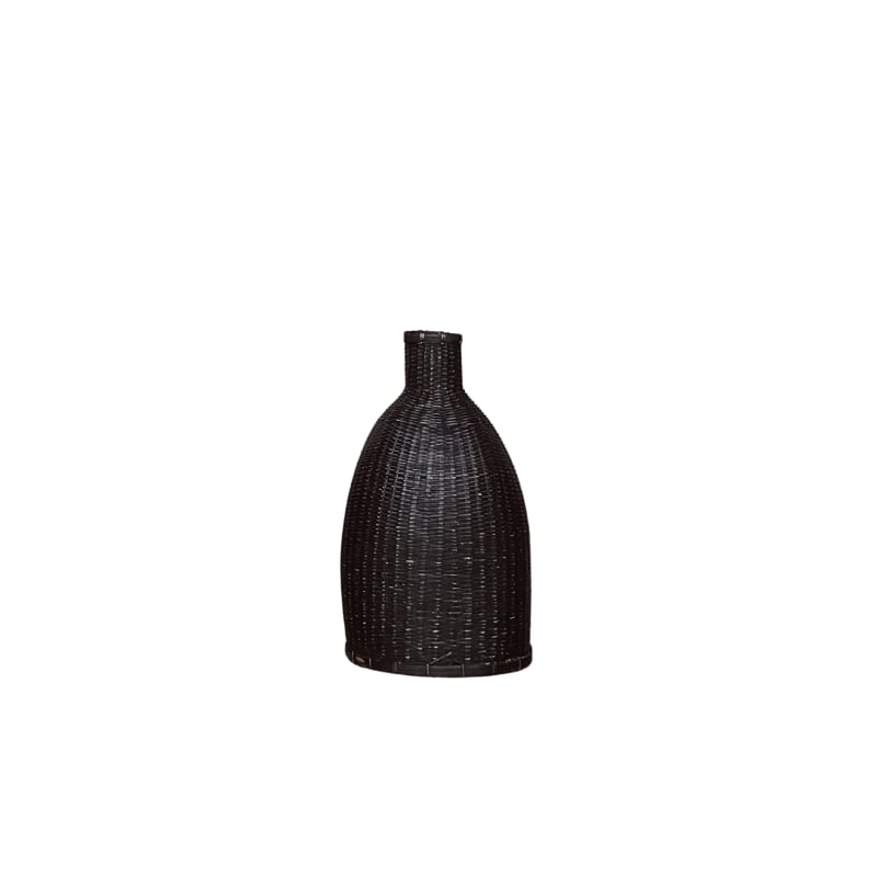 Henny Rattan Seco Bottle S black Noori Objects 