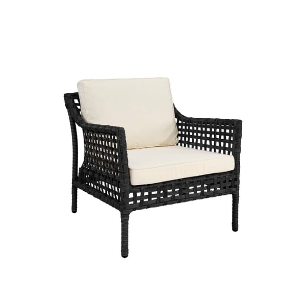 Santa Monica Armchair black Incl. Cushion Artwood 