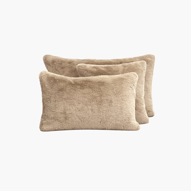 Chamonix Faux Fur Cushion 50x80 lin Haomy 