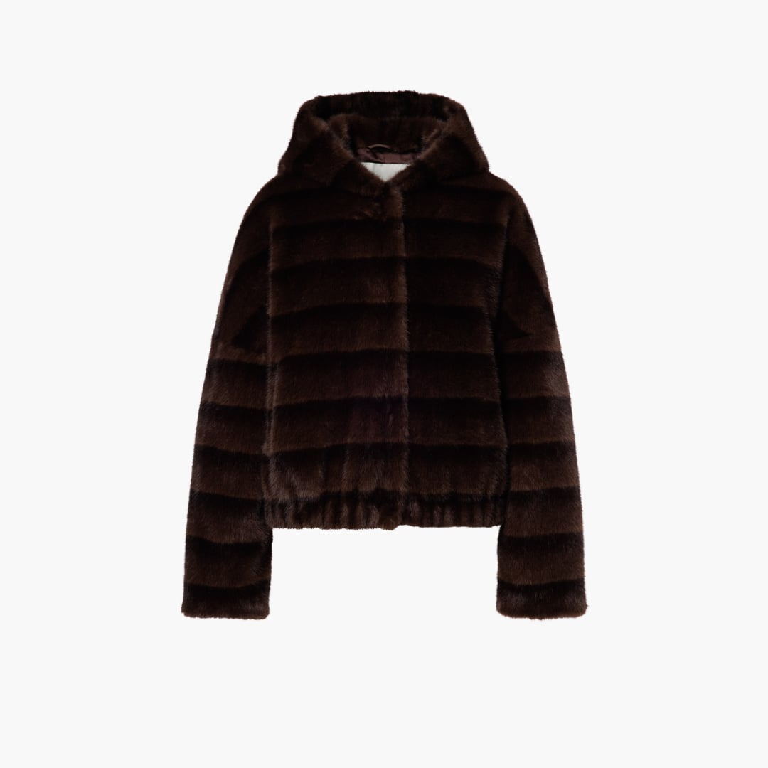 Dita Jacket tekoturkistakki dark chocolate Beaumont  — kuva 1
