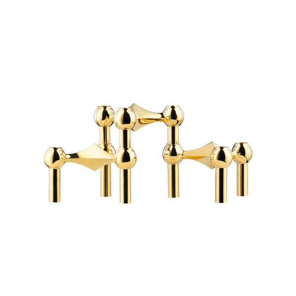 STOFF Nagel Candle Stand 3 pieces brass