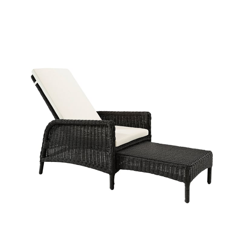 Tampa Sunchair black Incl. Cushion Artwood 