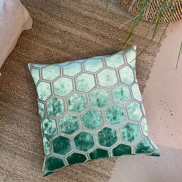 Manipur Cushion Cover 50x50 pale jade