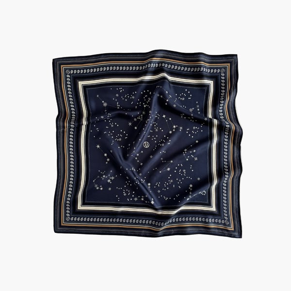 Zodiac Scarf navy 65 cm lescarf