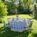 Dahlia Blue & Yellow -pöytäliina 170x270cm, Chamois — kuva 3