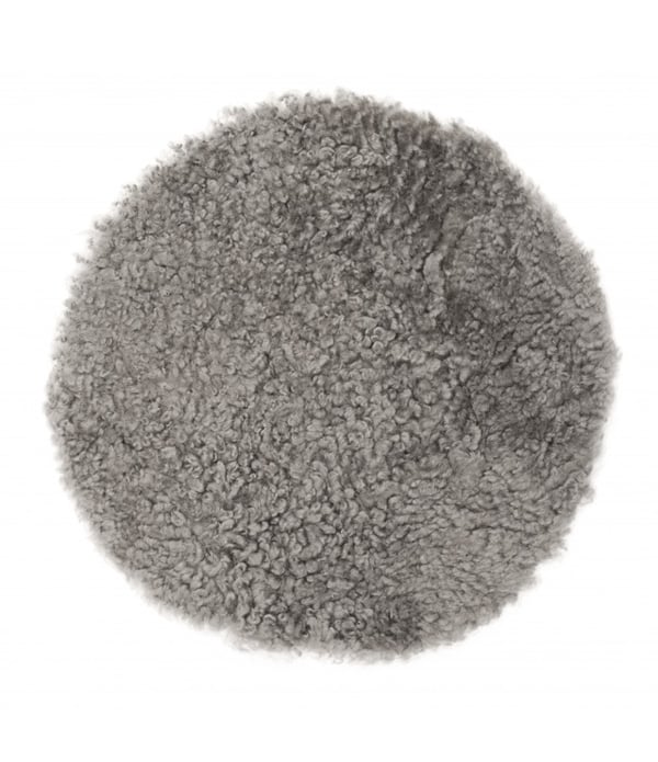 Curly Chair Cover round natural grey Skinwille