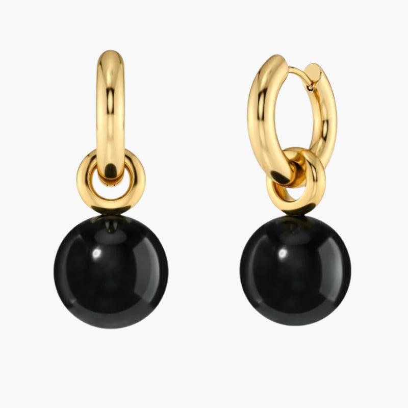 Aura hoops L korvakoru musta, Edblad