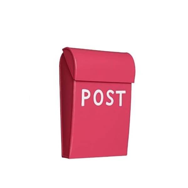 Postilaatikko mini vadelmanpunainen