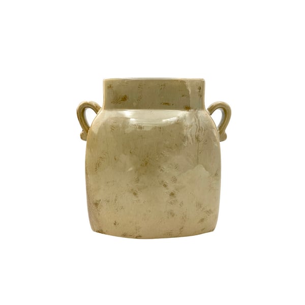 Ceramic Vase taupe/cream 