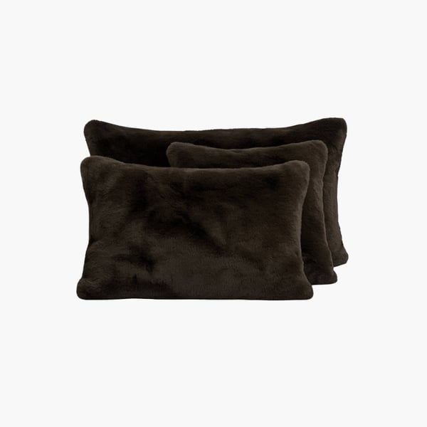 Chamonix Faux Fur Cushion 50x80 brun Haomy 