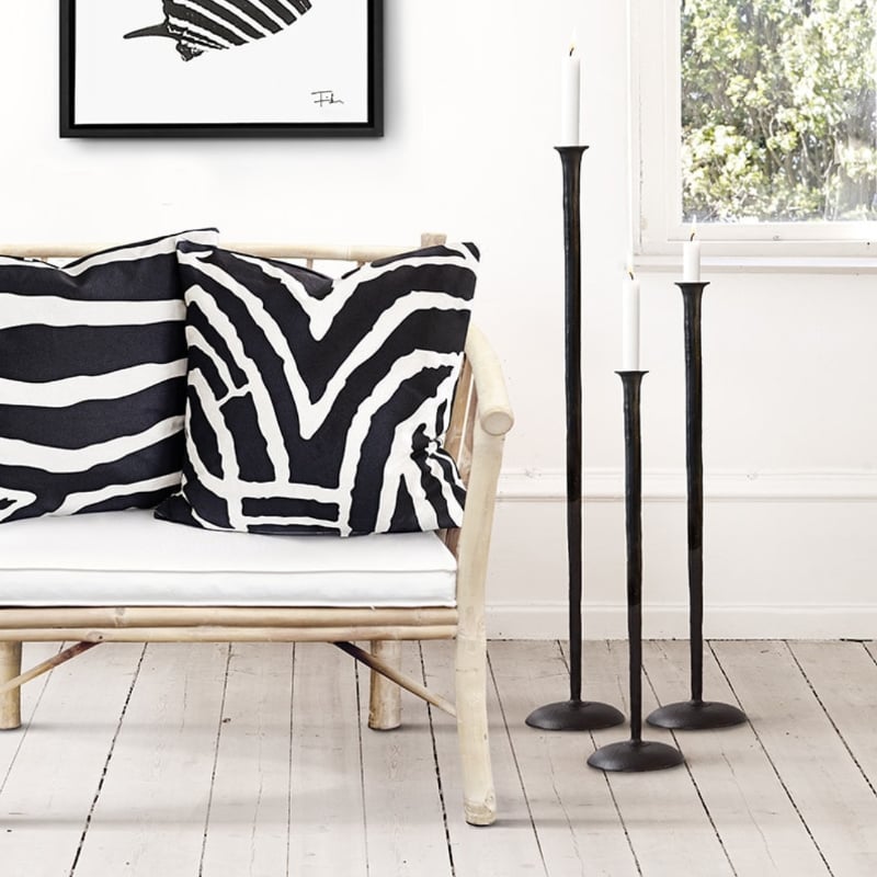 Z Collection Candle Holder Floor S black Zelected 