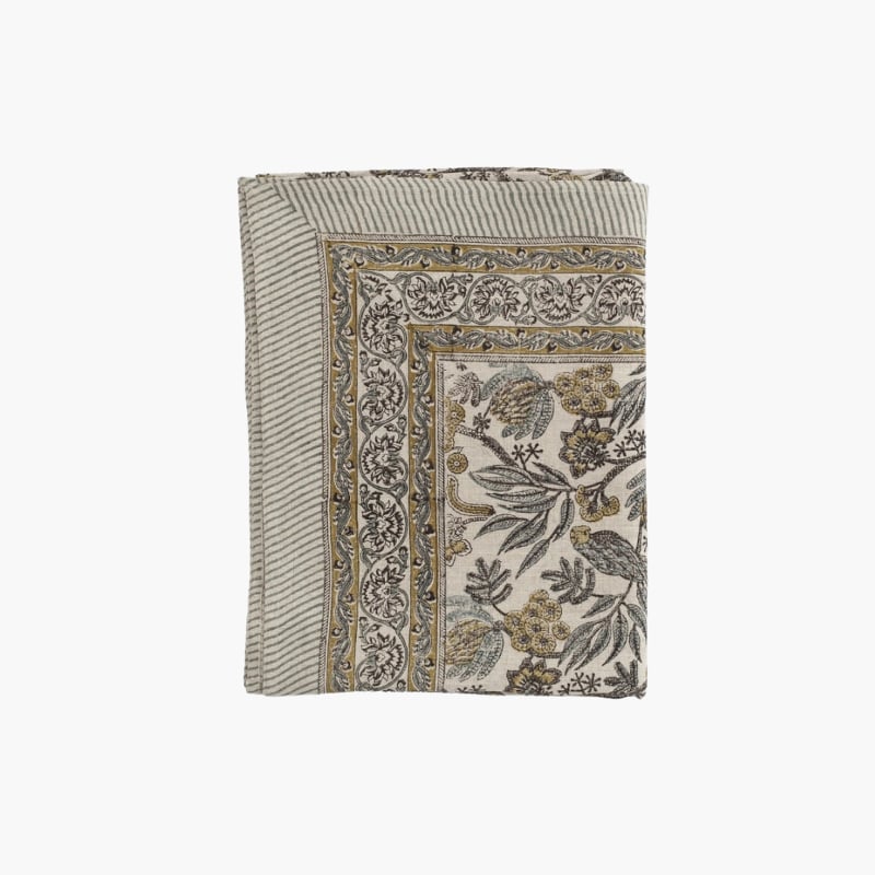 Linen Tablecloth Parrot 150x230 blue Chamois 