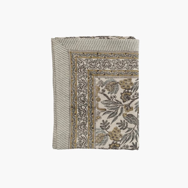 Linen Tablecloth Parrot 150x230 blue Chamois 