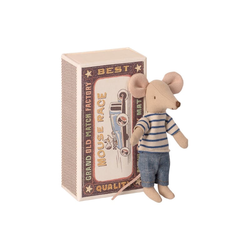 Big Brother Mouse In Matchbox, Maileg