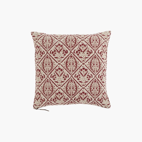 Linen CC Jaipur red 50x50 Chamois 