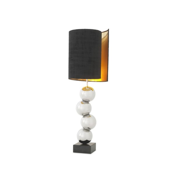 Table Lamp Aerion nickel with black shade Eichholtz