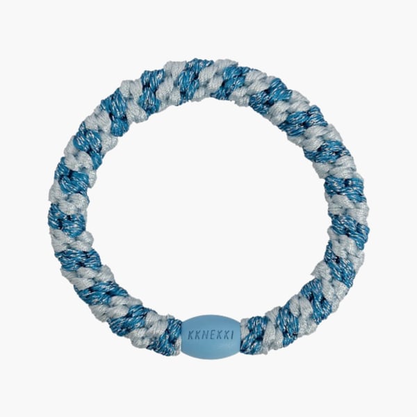 Kknekki stripe baby blue glitter hiuslenkki