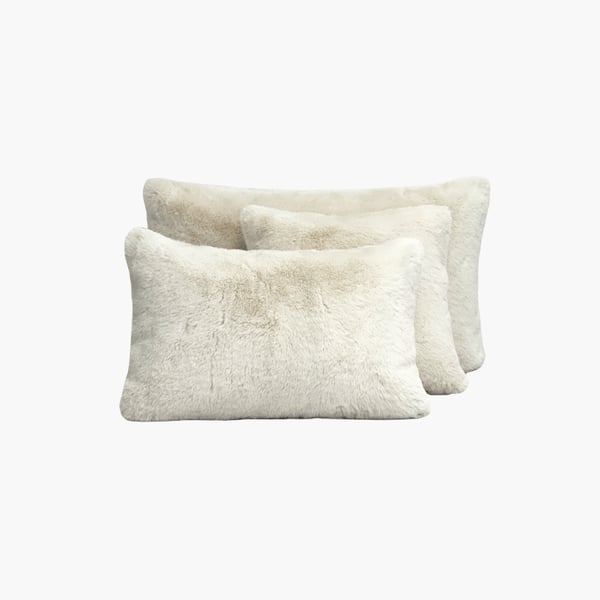 Cahmonix Faux Fur Cushion 50x80 ivoire Haomy 