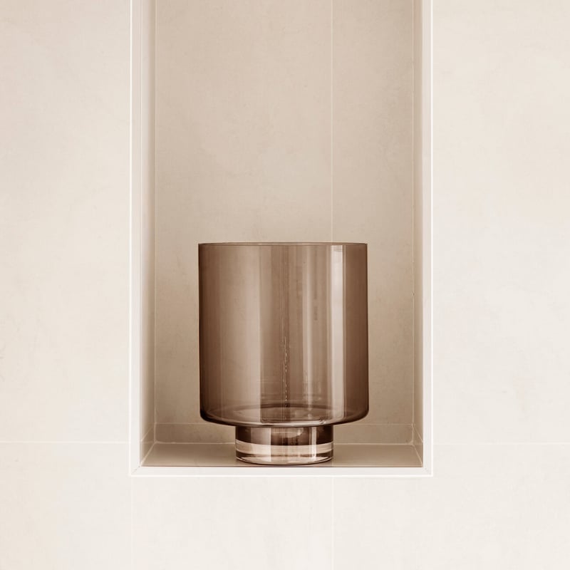 Optic Vase/Candleholder L topaz 