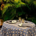 Botanique Paisley Blue & Ochre -pöytäliina 150x230cm, Chamois — kuva 2