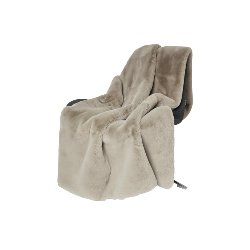 Fluffy Blanket Taupe, Skinnwille