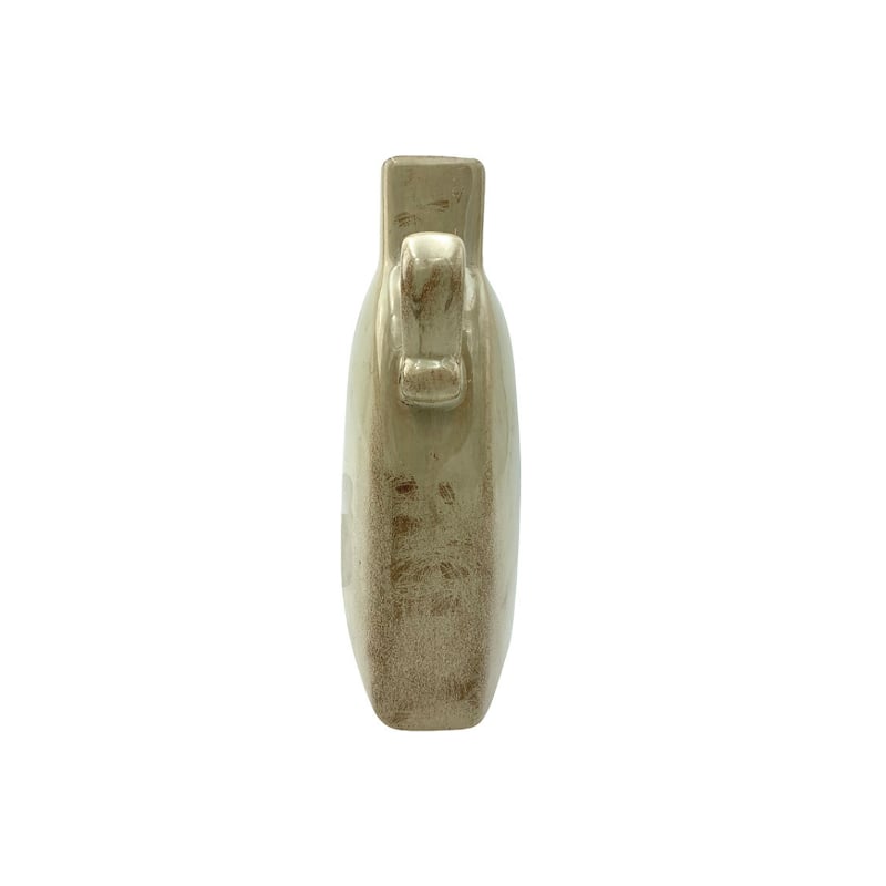 Ceramic Vase taupe/cream  — kuva 3