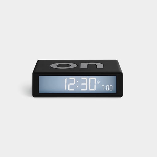 Lexon Flip+ Alarm Clock black 