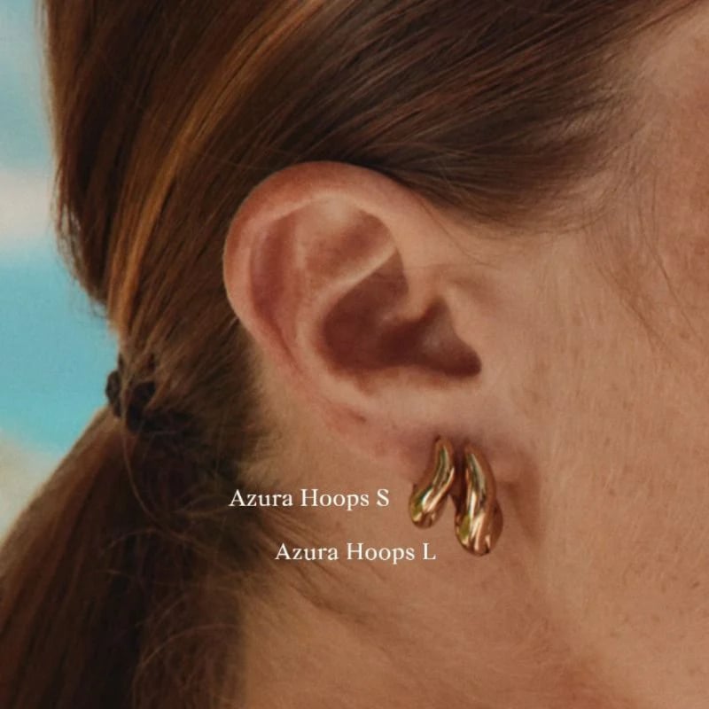 Azura Hoops S Gold korvakorut, Edblad — kuva 4